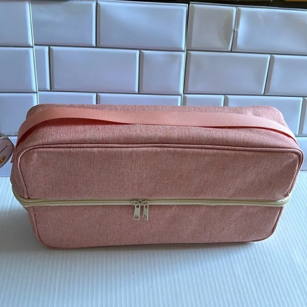 Wine cooler in Peach zipper bag
